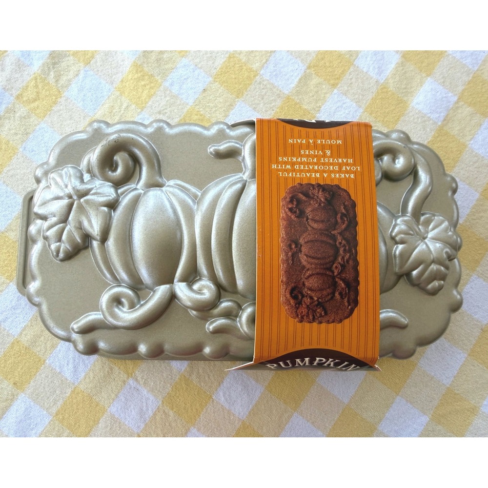 Nordic Ware Pumpkin Loaf Pan Gold Fall